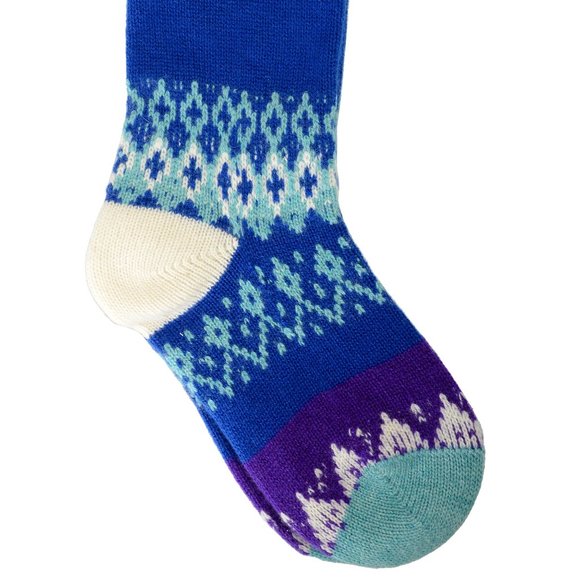 Burberry Wool Cashmere Multi-Color Patchwork Socks - Picture 1 of 4